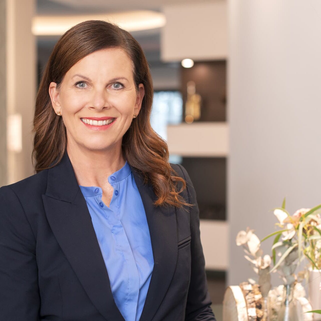 Patientin am Empfang